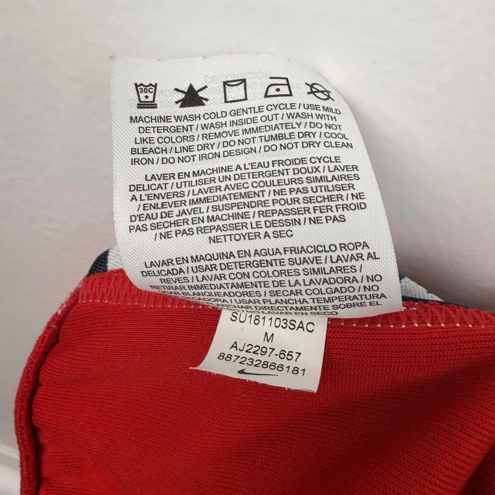 Nike Mens Sportswear Tribute Track Pants Red Blue White Tape Size M‎
